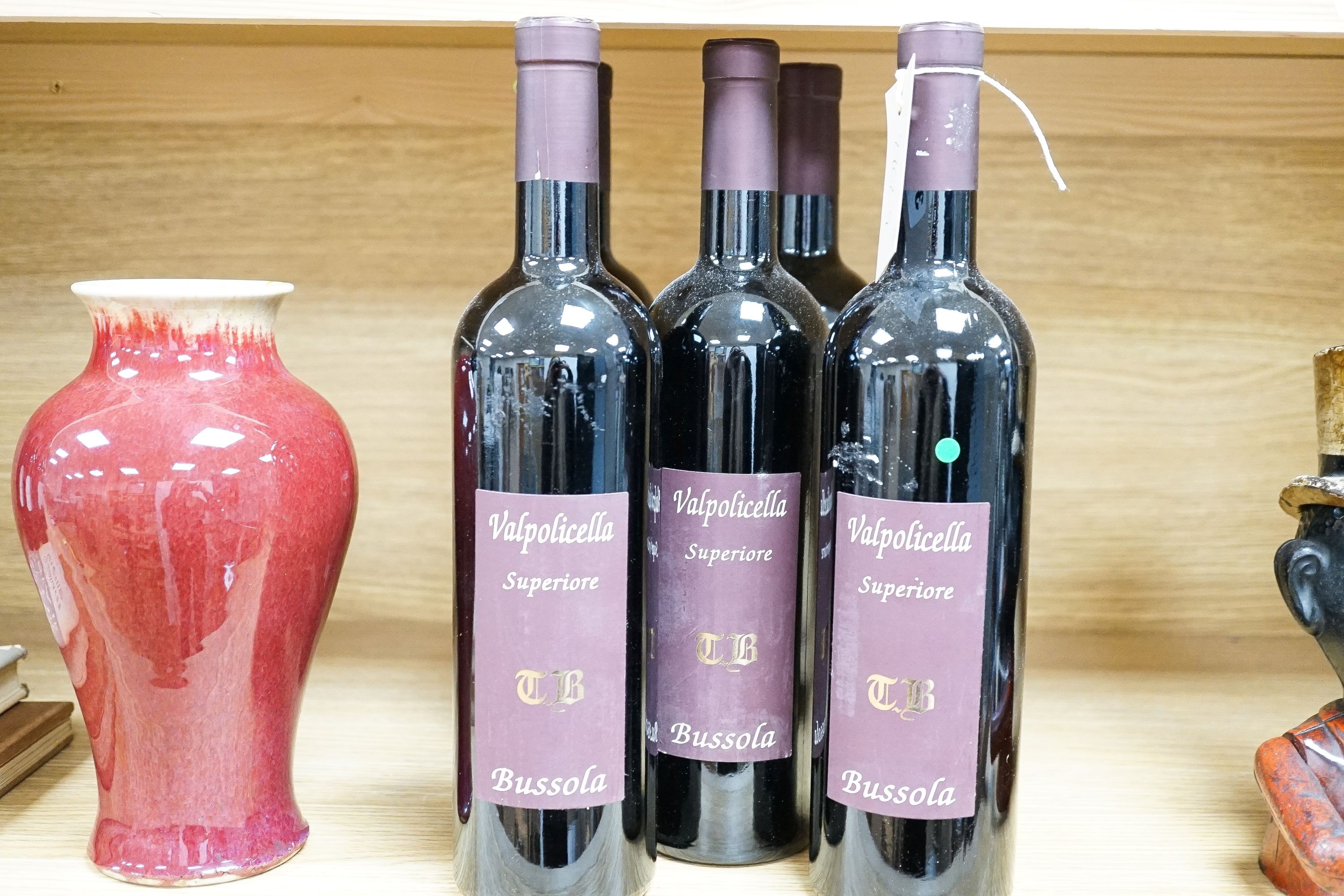 Five bottles of Tommasso Bussola TB Valpolicella Classicao Superiore-Veneto 14.5%, 2003, 75cl.